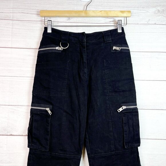 I Am GIA Ursa Black Cargo Utility Pants Size XS Y2K - Picture 4 of 12